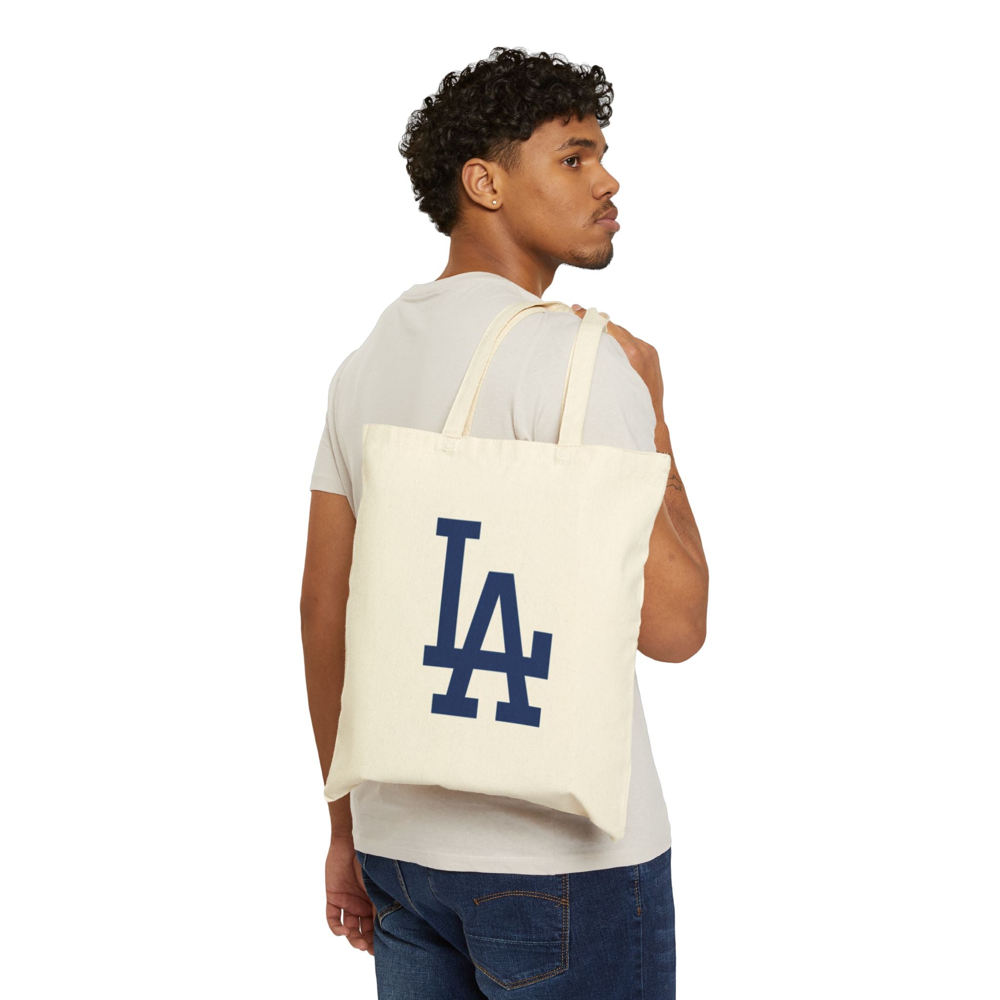 Cotton Canvas Tote Bag LA Dodgers