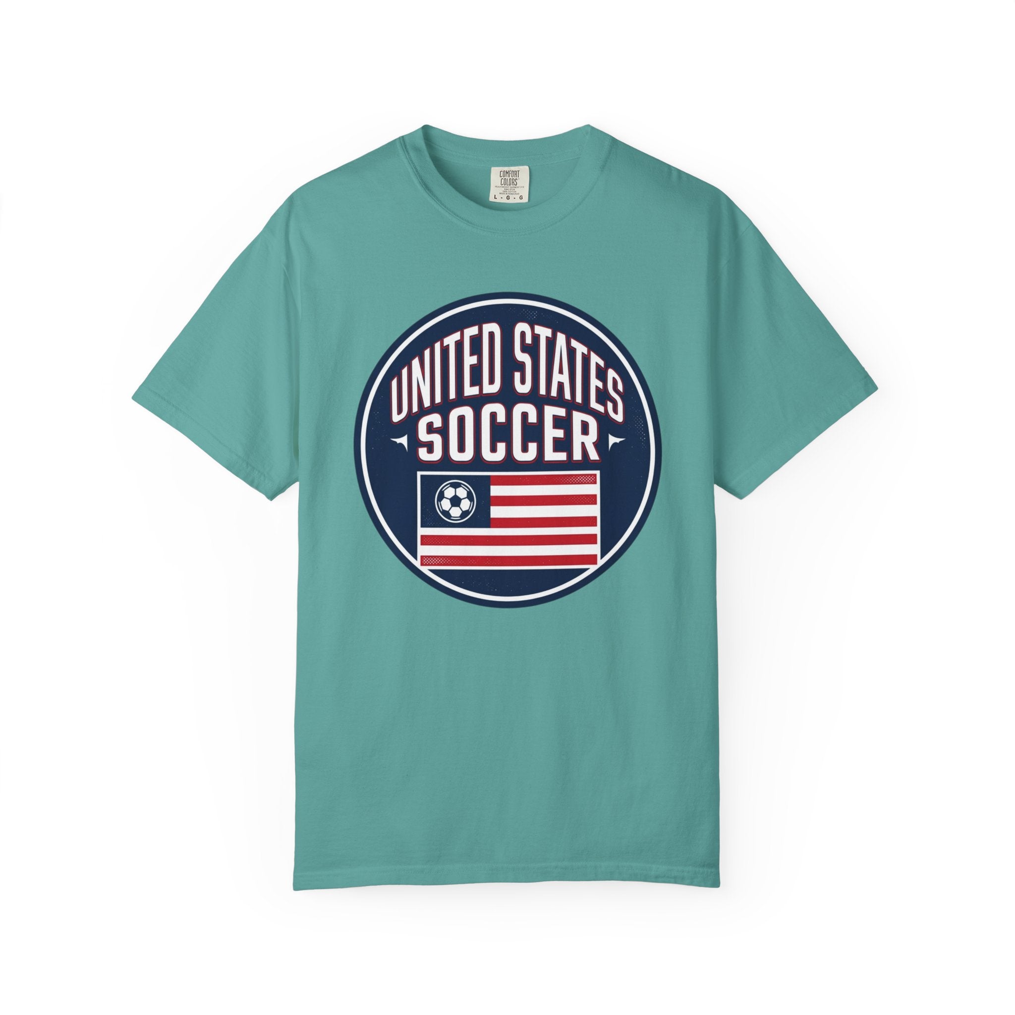 United States Soccer Circle Logo Tee — USA 10 Back Number T‑Shirt