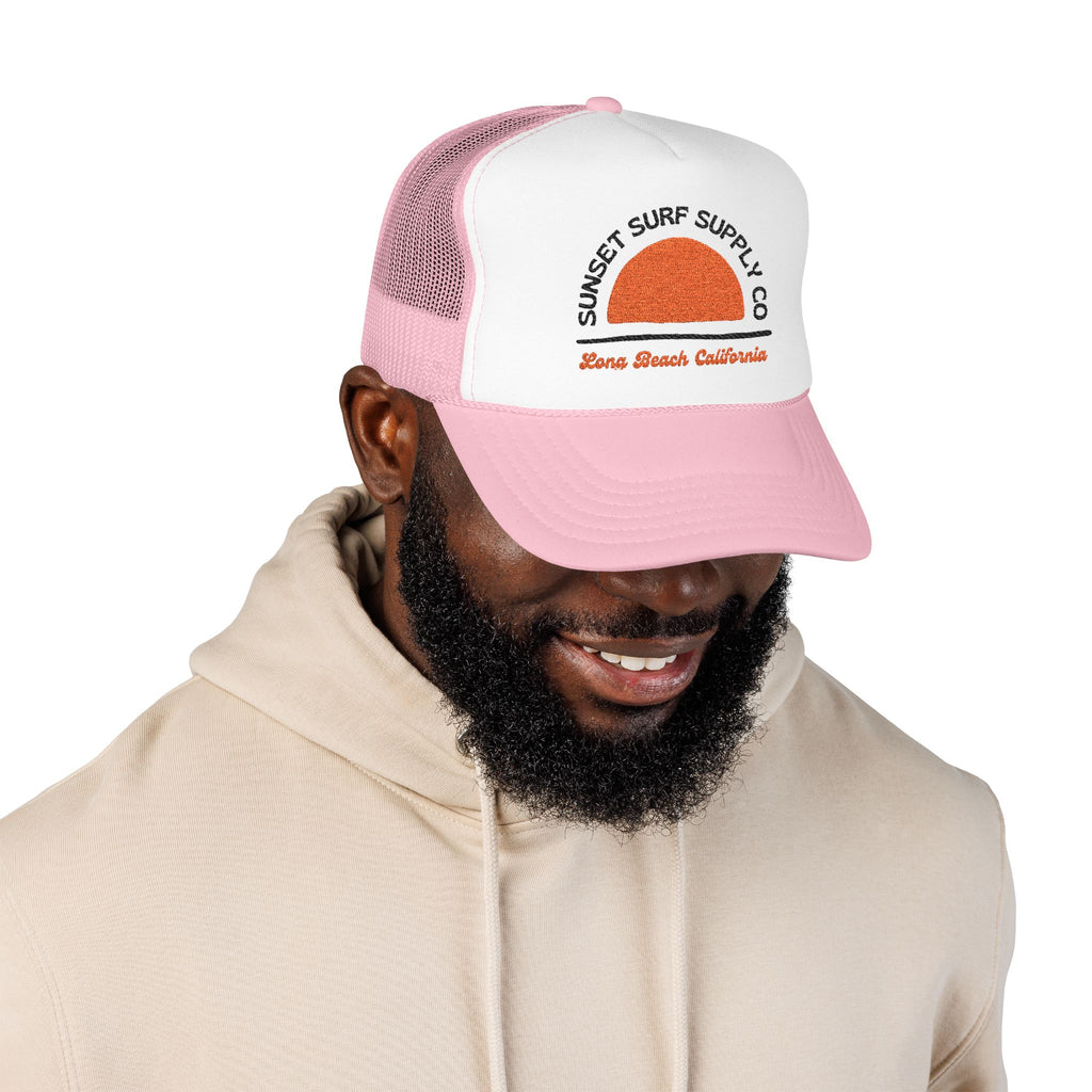 Foam Sunset Long Beach Trucker Hat
