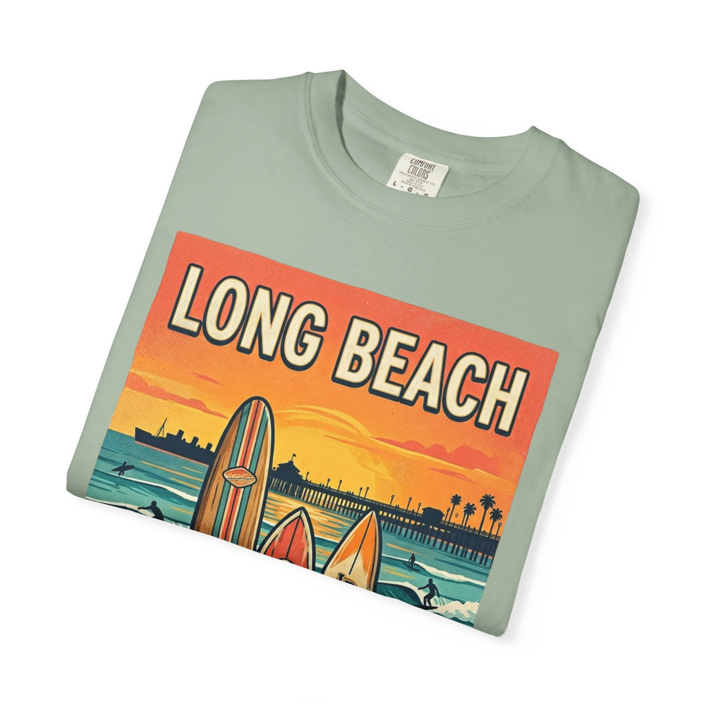 Long Beach Surf Poster T-Shirt — "Locals Only" Vintage Beach Tee