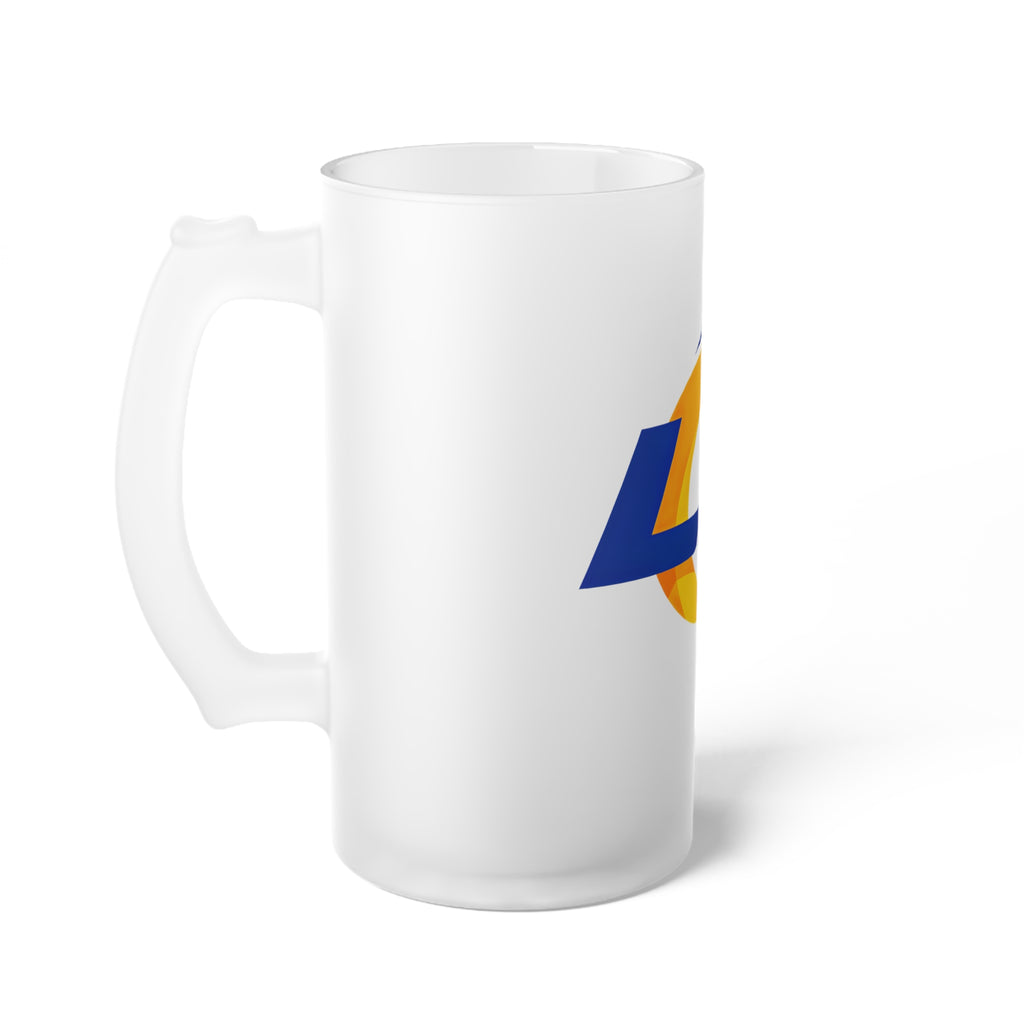 Frosted Glass Beer Mug Rams