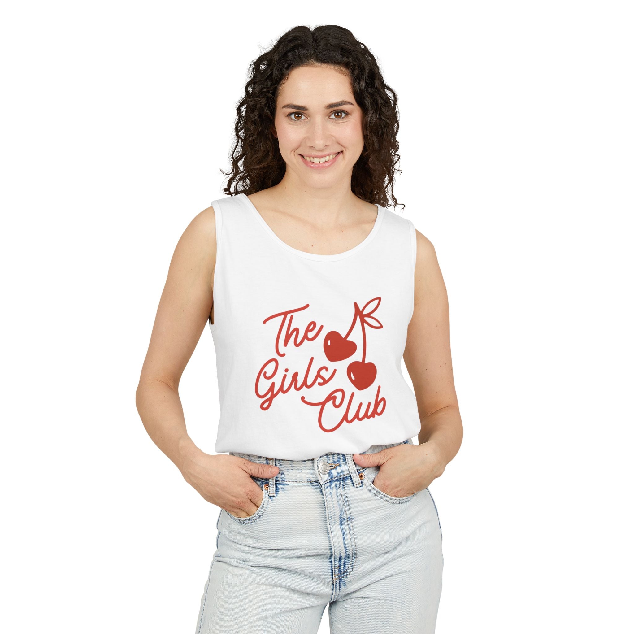 Women’s Cherries Garment-Dyed Tank Top