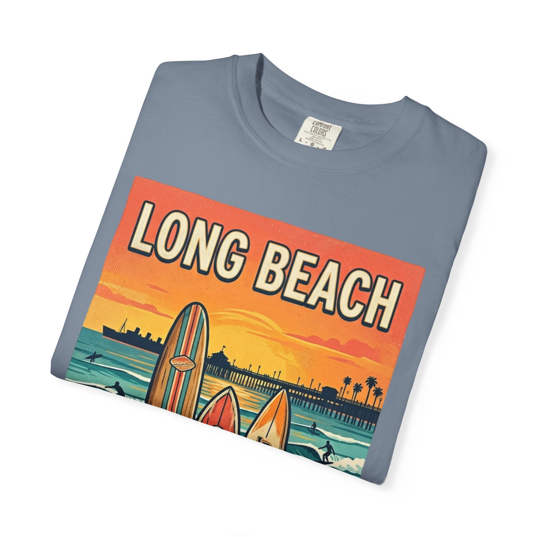 Long Beach Surf Poster T-Shirt — "Locals Only" Vintage Beach Tee