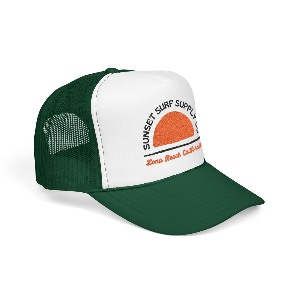 Foam Sunset Long Beach Trucker Hat