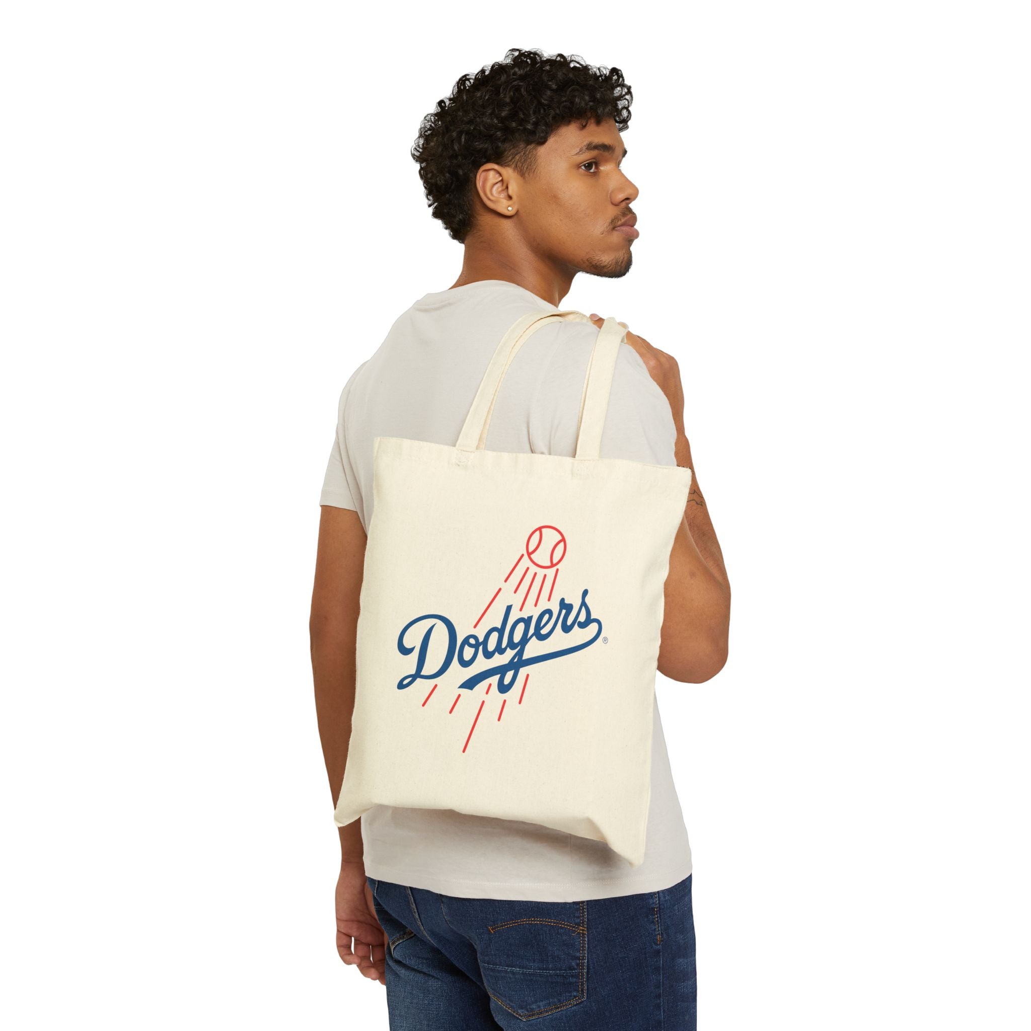 Cotton Canvas Tote Bag LA Dodgers