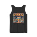 Los Angeles Boulevard Cruise Tank Top — Vintage City Skyline & Classic Cars