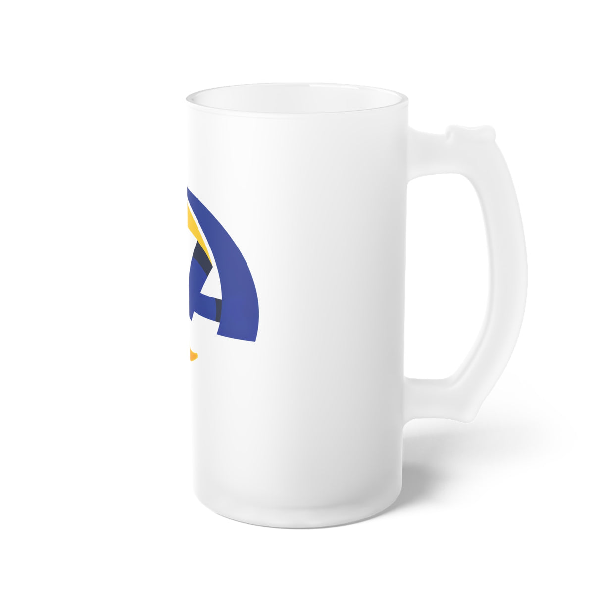Frosted Glass Beer Mug Rams