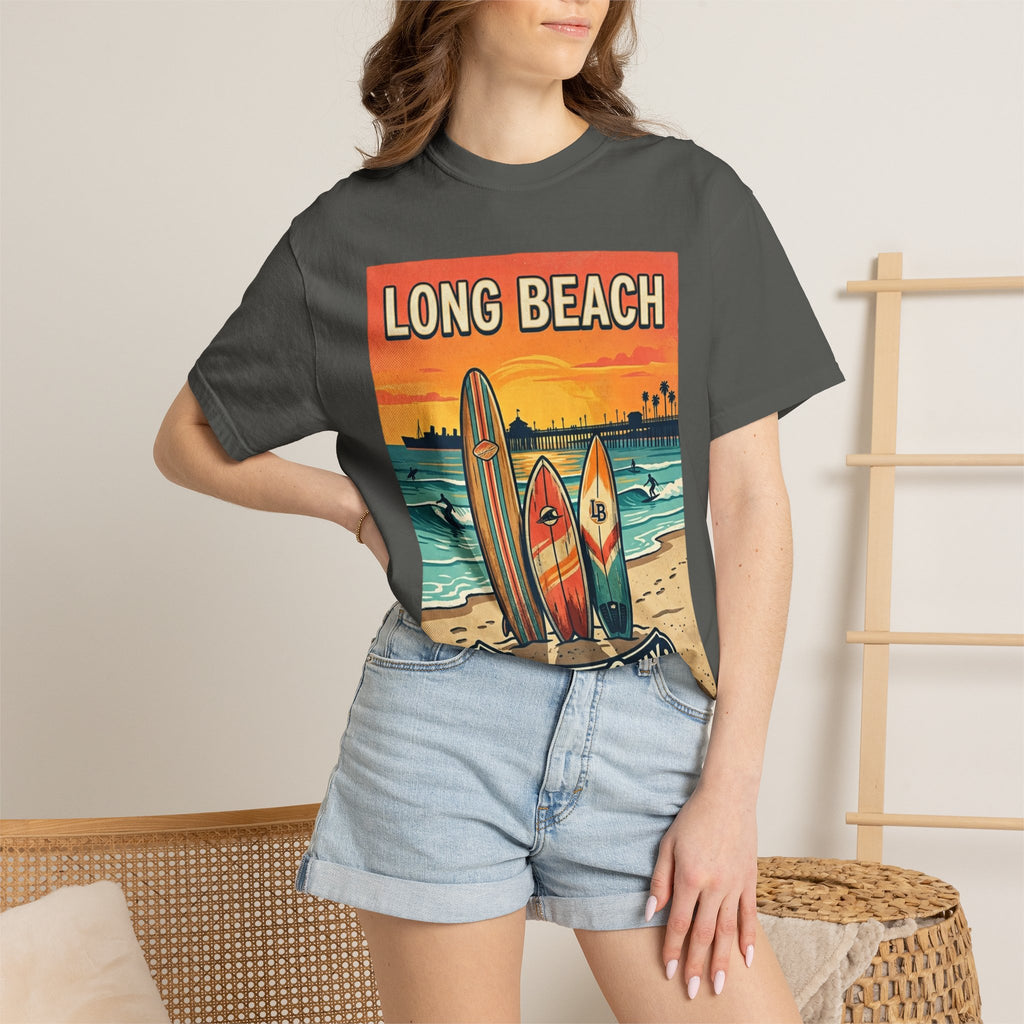 Long Beach Surf Poster T-Shirt — "Locals Only" Vintage Beach Tee