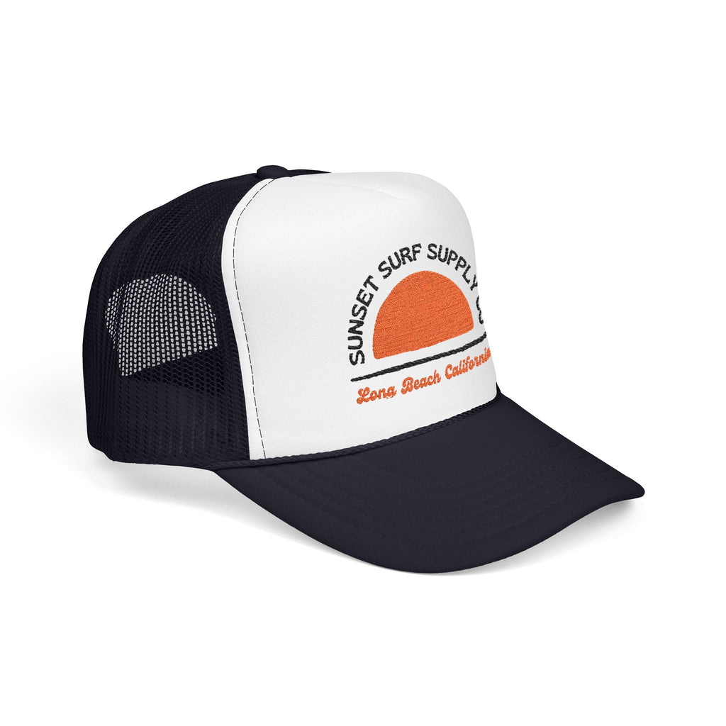Foam Sunset Long Beach Trucker Hat