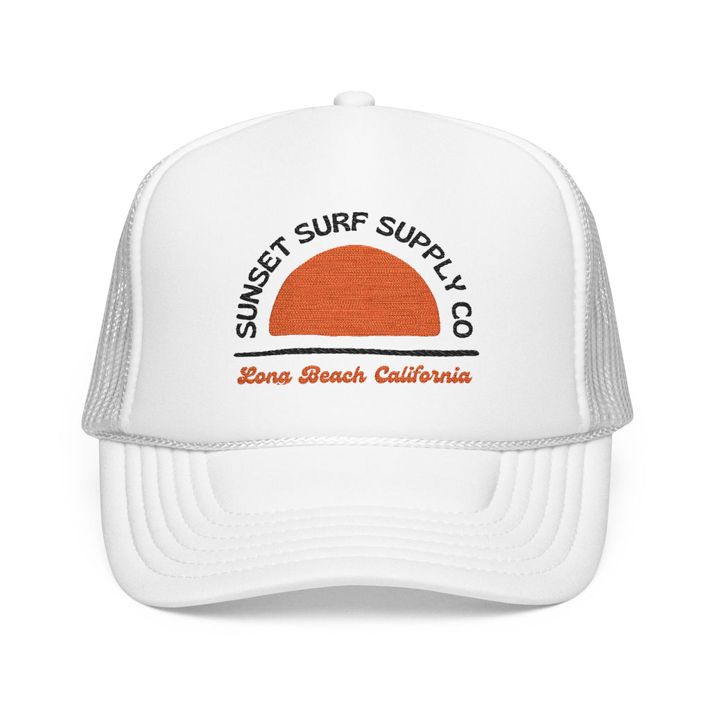 Foam Sunset Long Beach Trucker Hat