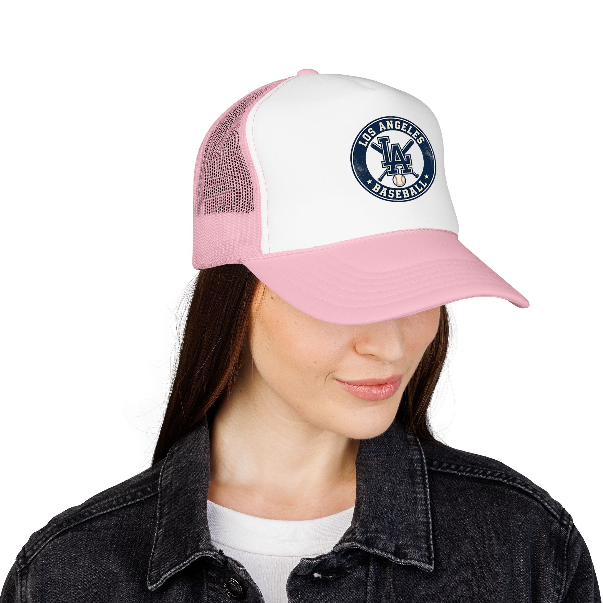 Los Angeles Baseball Foam Trucker Hat – Vintage LA Logo Cap