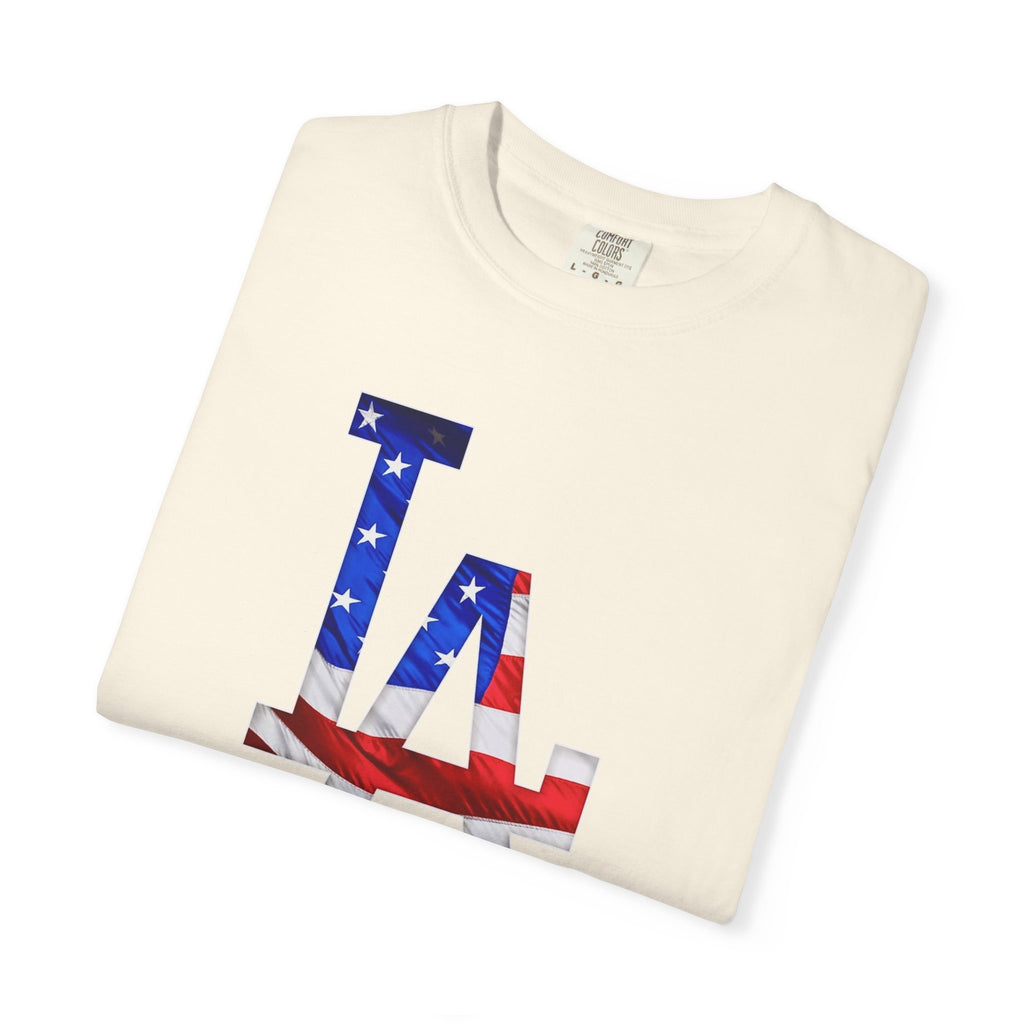 Unisex Garment-Dyed T-shirt Dodgers 4th of July