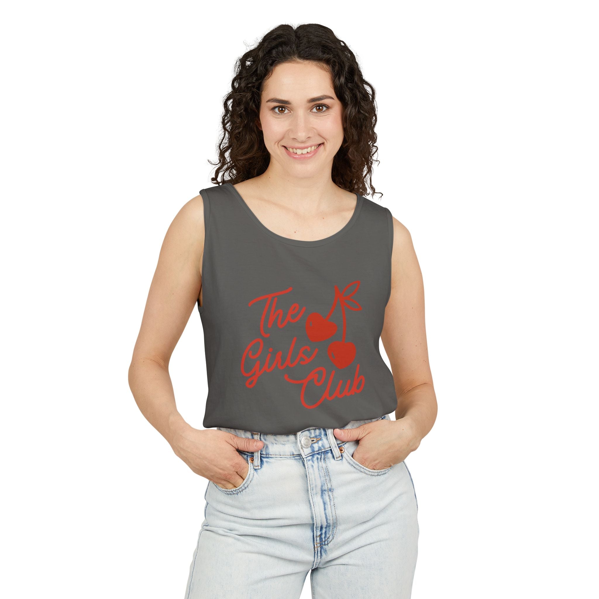 Women’s Cherries Garment-Dyed Tank Top