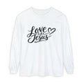 Unisex Garment-dyed Long Sleeve T-Shirt Love Like Jesus
