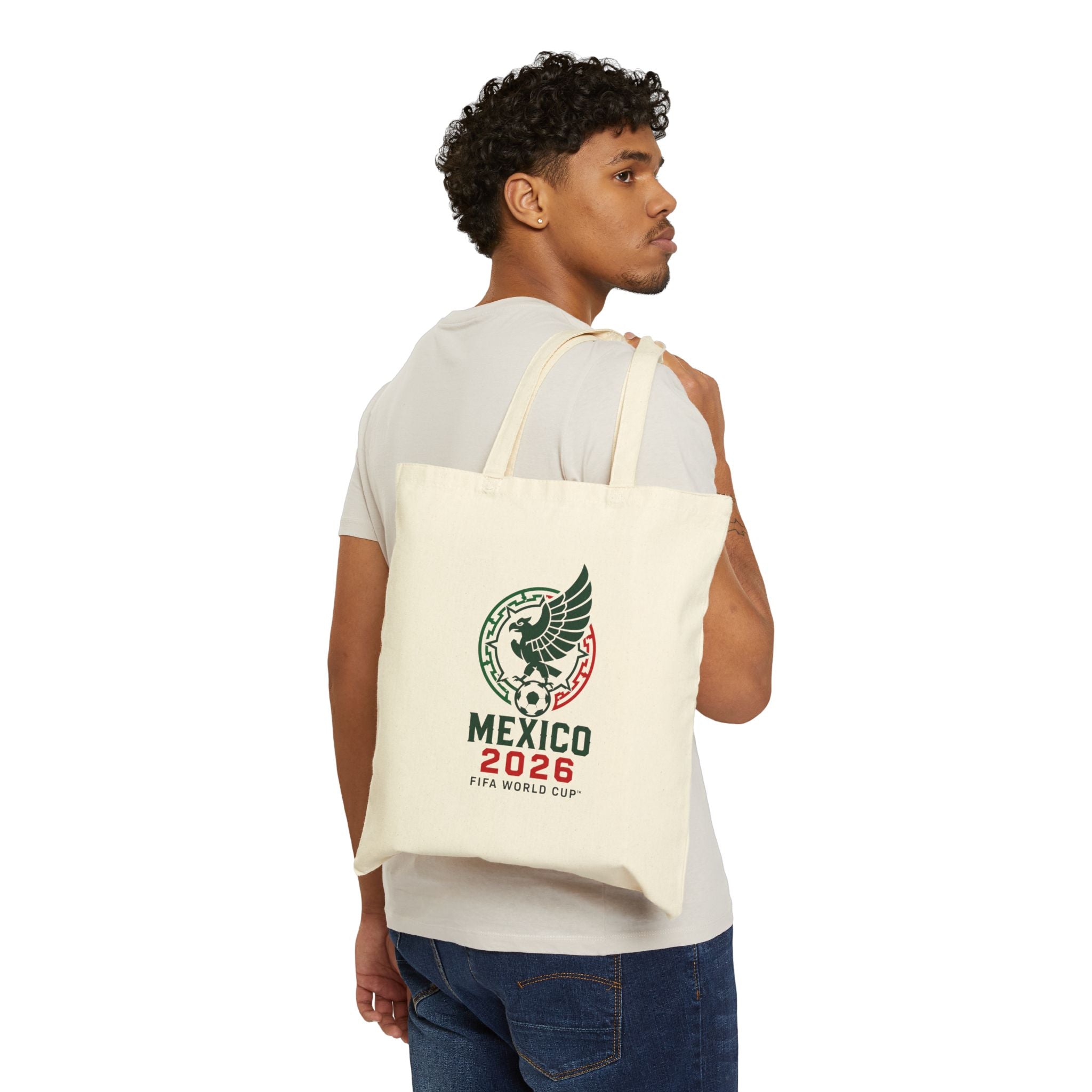 Cotton Canvas Tote Bag MEX Soccer