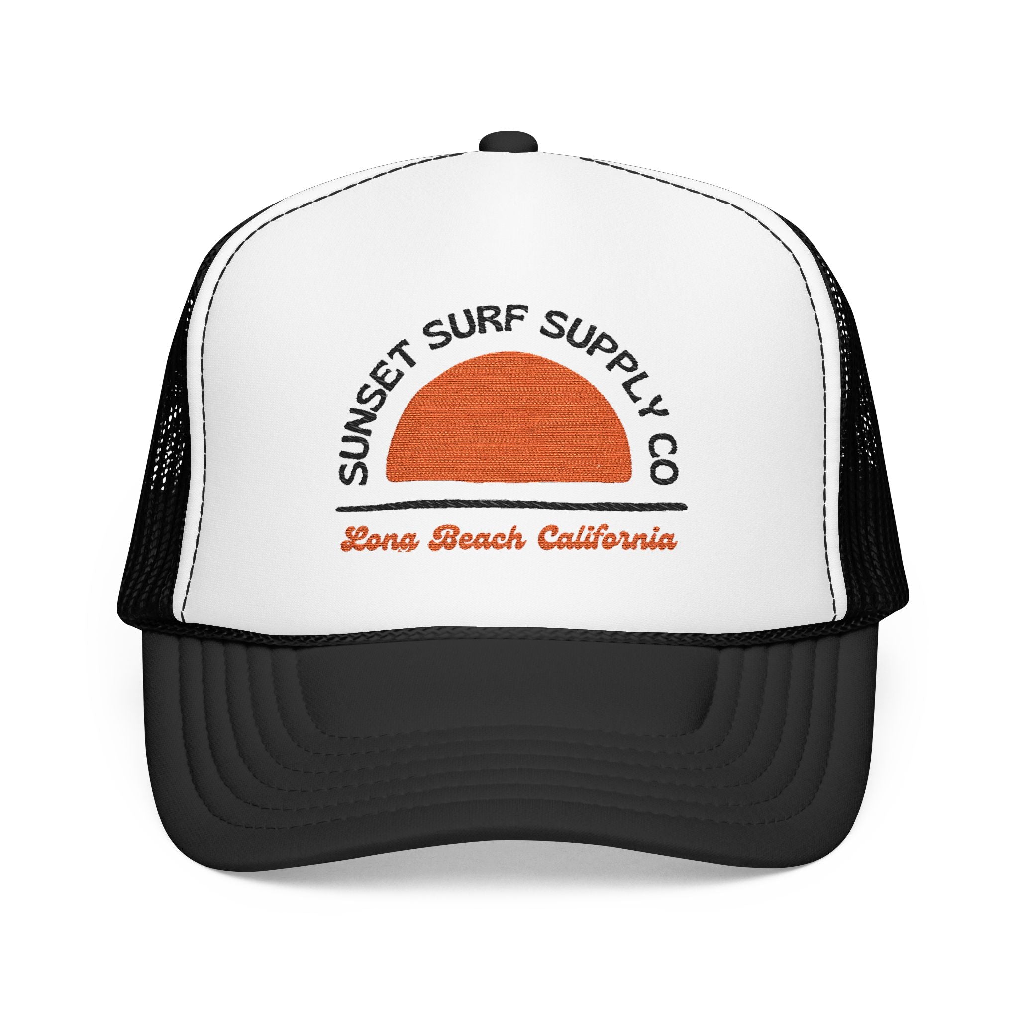 Foam Sunset Long Beach Trucker Hat