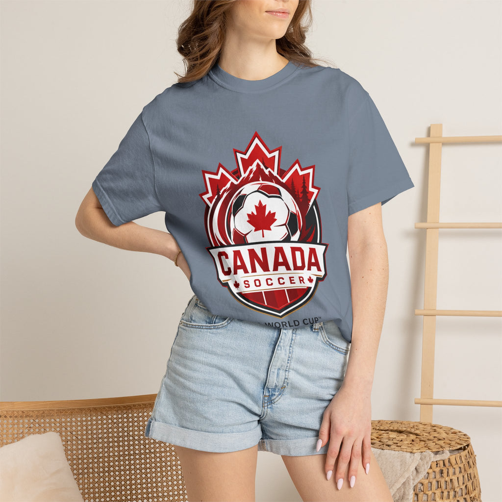 Unisex Canada National Soccer Garment-Dyed T-shirt