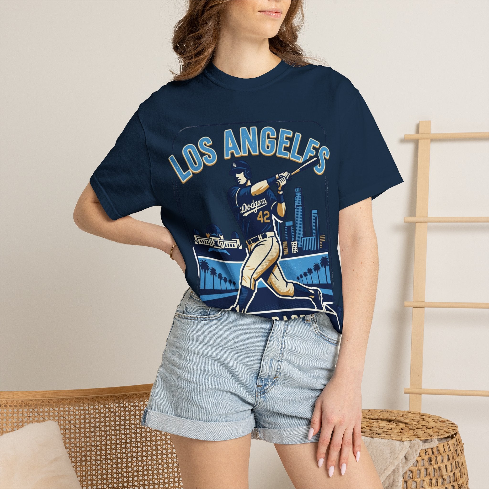 Los Angeles Dodger Baseball Player Graphic T-Shirt