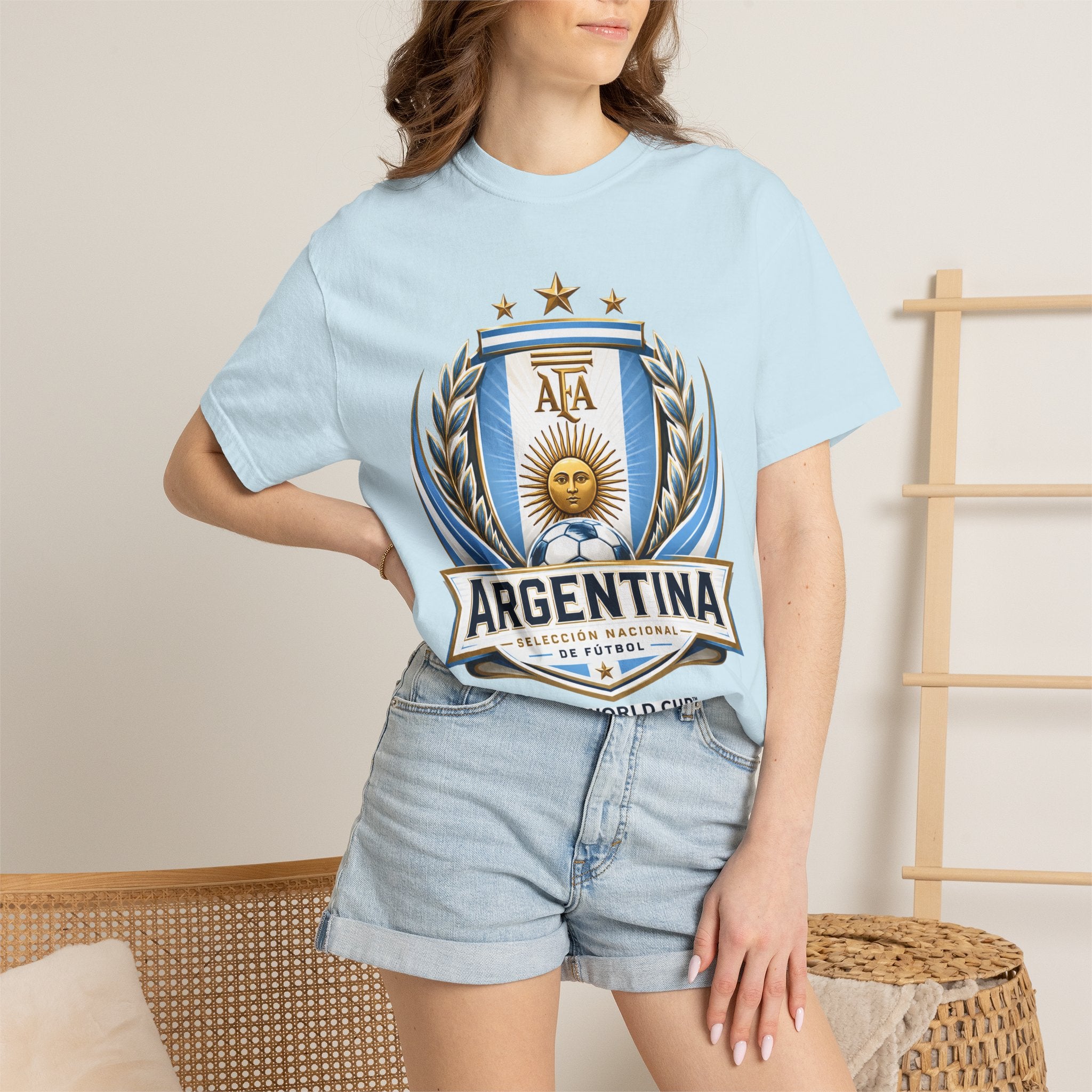 Unisex Argentina Futbol Garment-Dyed T-shirt