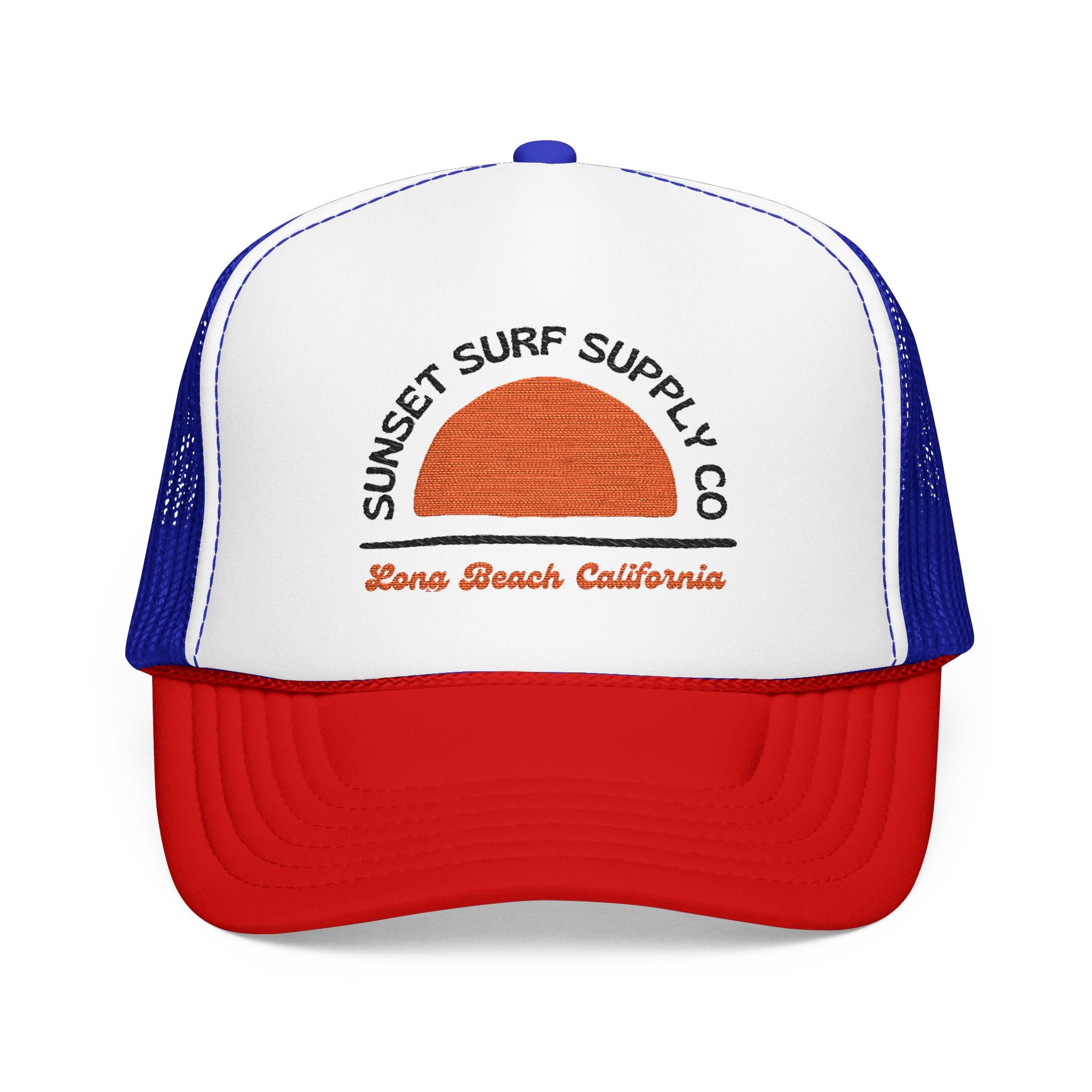 Foam Sunset Long Beach Trucker Hat