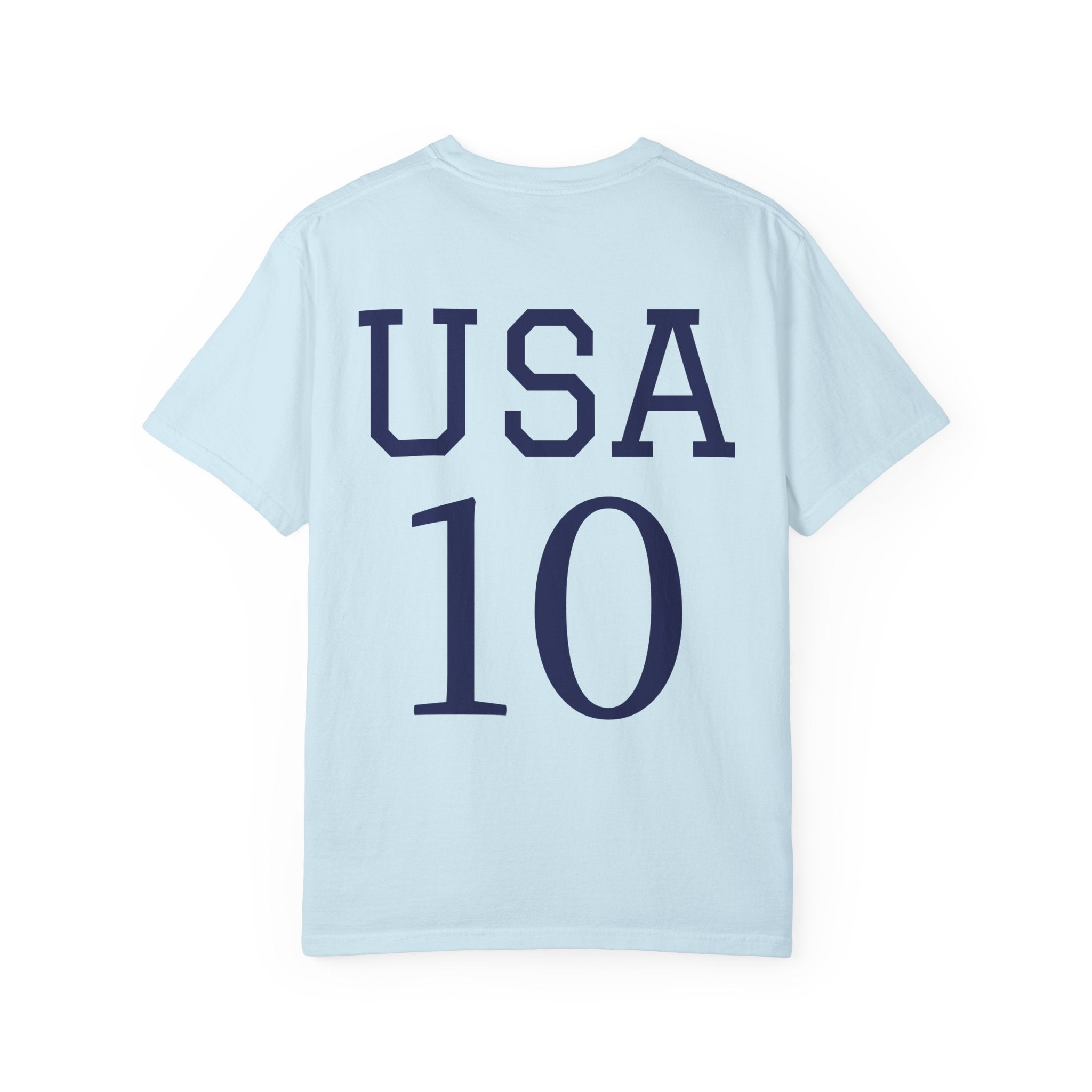 United States Soccer Circle Logo Tee — USA 10 Back Number T‑Shirt