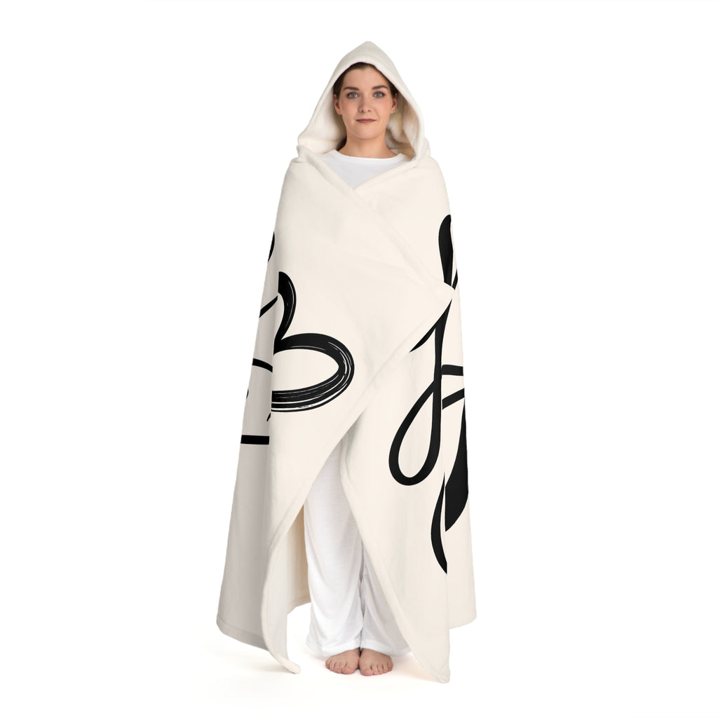 Hooded Sherpa Fleece Blanket Love Like Jesus