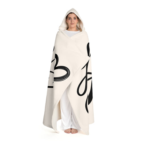 Hooded Sherpa Fleece Blanket Love Like Jesus