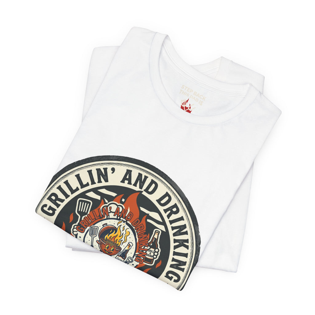 Grillin' and Drinking Champion T-Shirt – Funny BBQ Grillmaster Tee