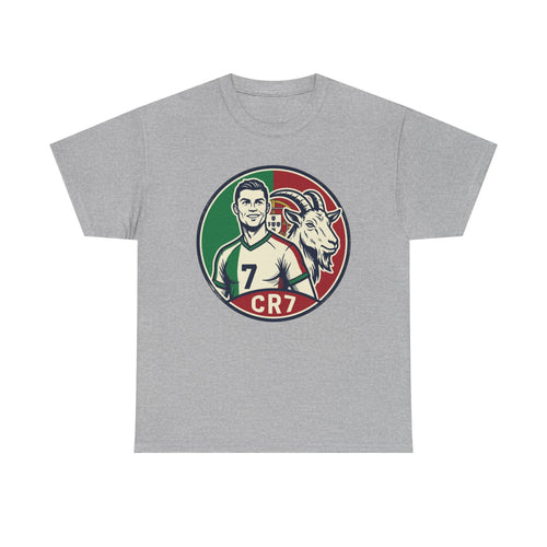 CR7 Portugal Soccer Tee — Cristiano Ronaldo Goat Graphic Jersey Shirt