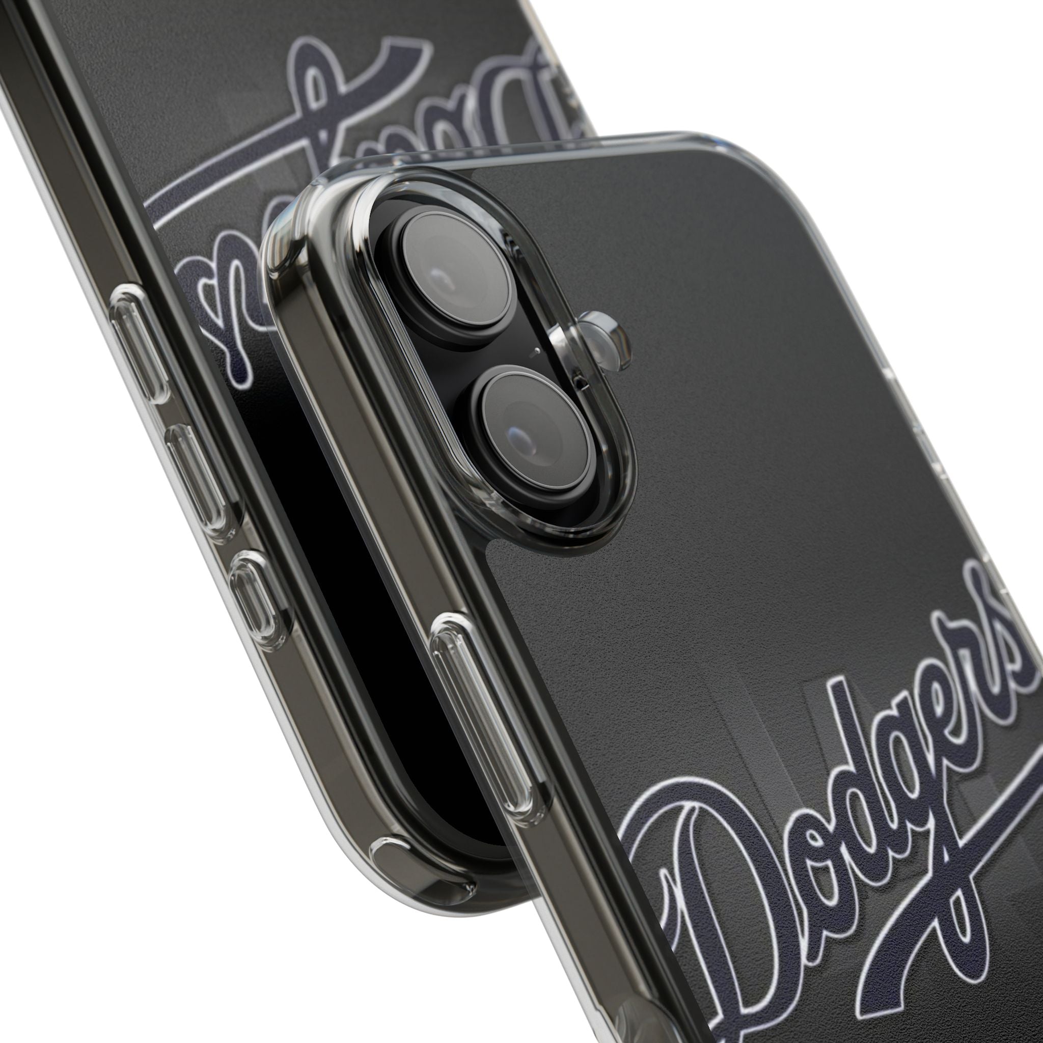 Clear Impact-Resistant Cases Blk Dodgers