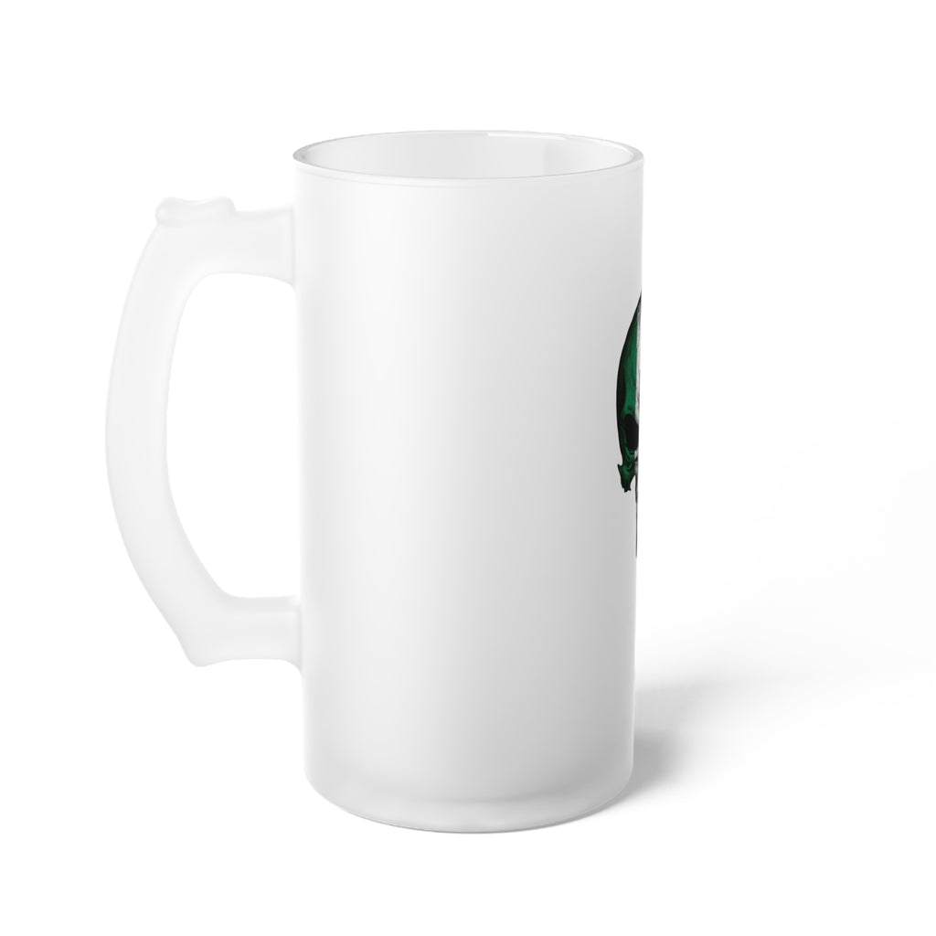 Frosted Glass Beer Mug MX Raiders