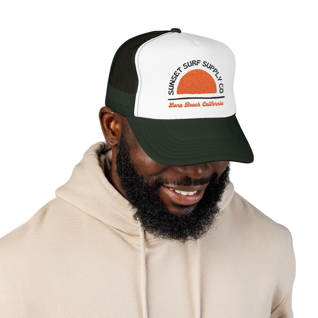 Foam Sunset Long Beach Trucker Hat