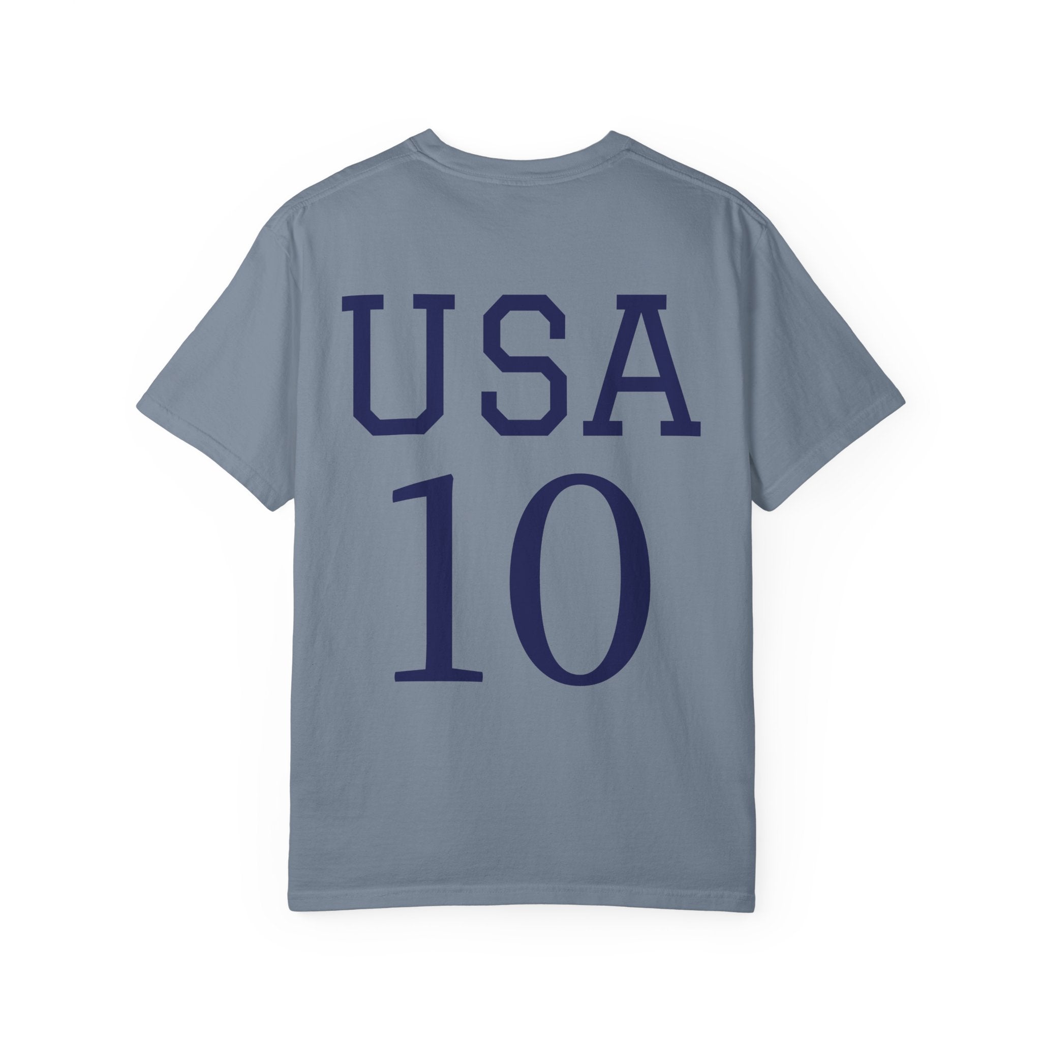 United States Soccer Circle Logo Tee — USA 10 Back Number T‑Shirt