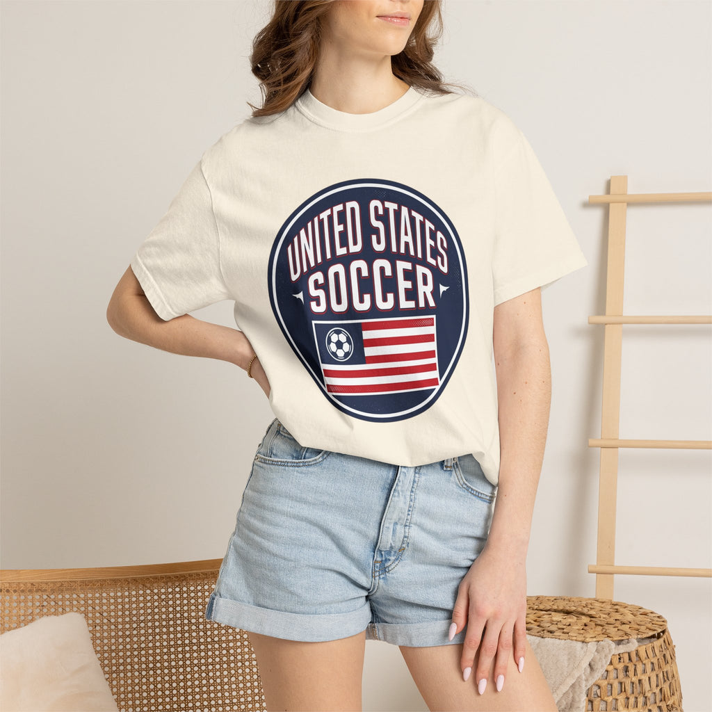 United States Soccer Circle Logo Tee — USA 10 Back Number T‑Shirt