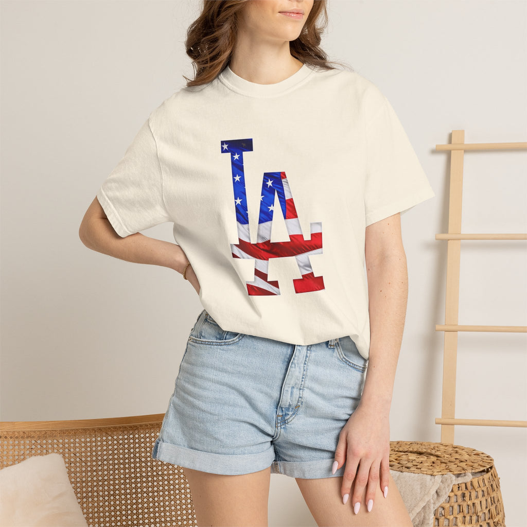 Unisex Garment-Dyed T-shirt Dodgers 4th of July