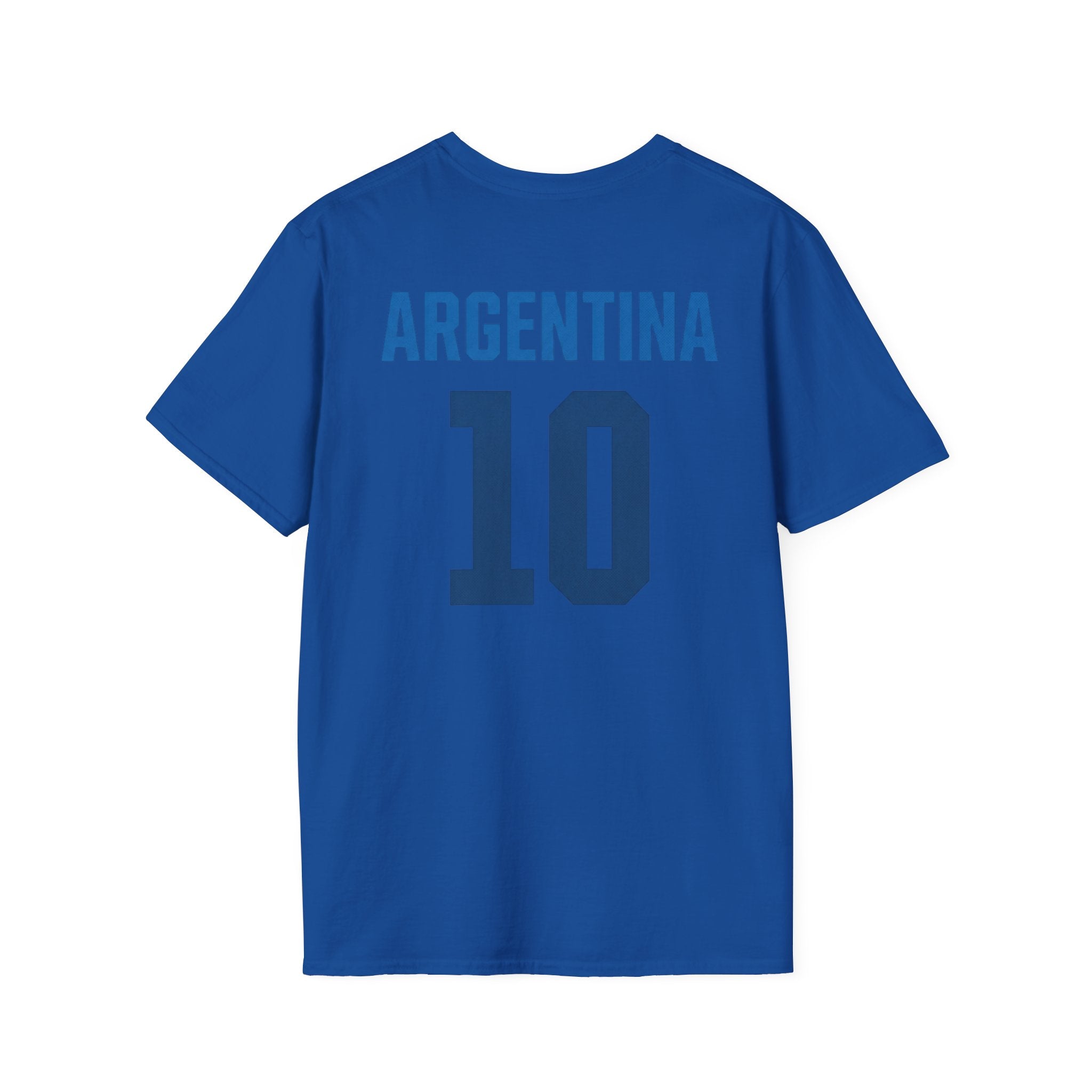 Messi #10 Argentina Jersey T-Shirt — Retro Stamp Collage Soccer Tee