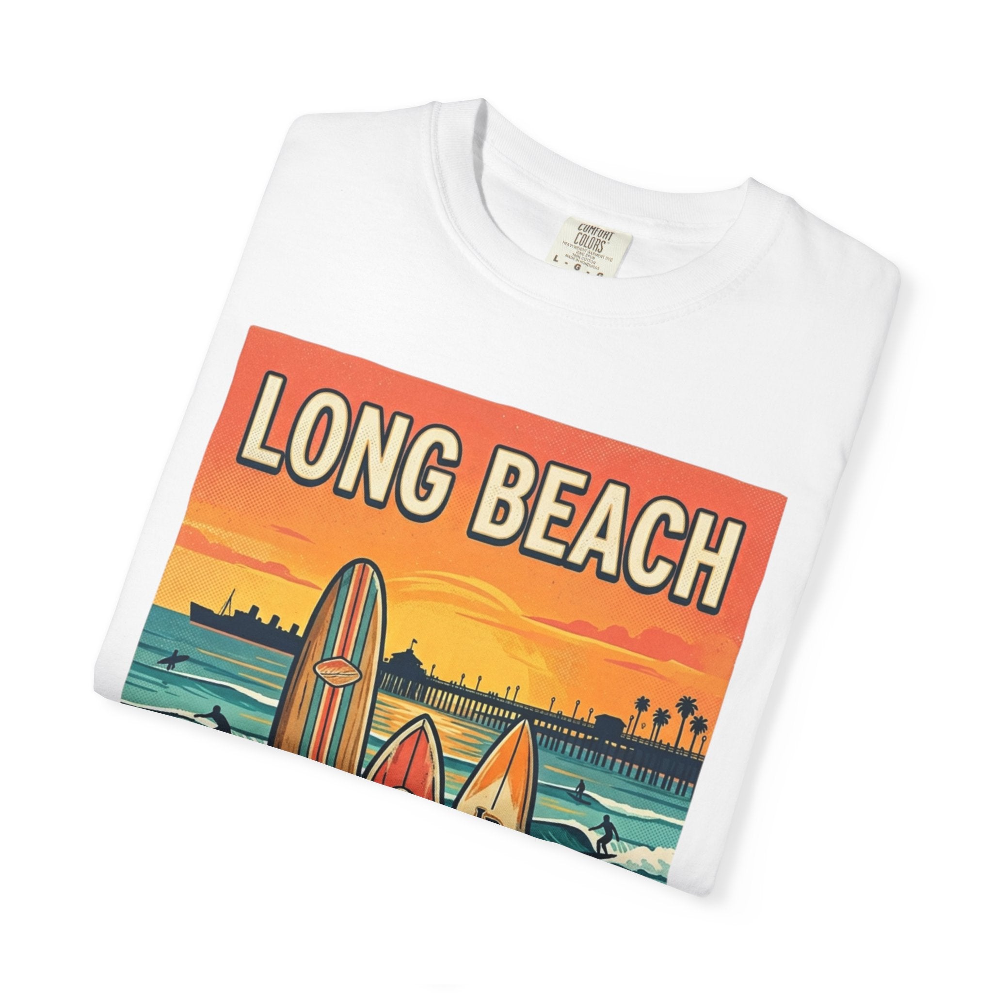 Long Beach Surf Poster T-Shirt — "Locals Only" Vintage Beach Tee