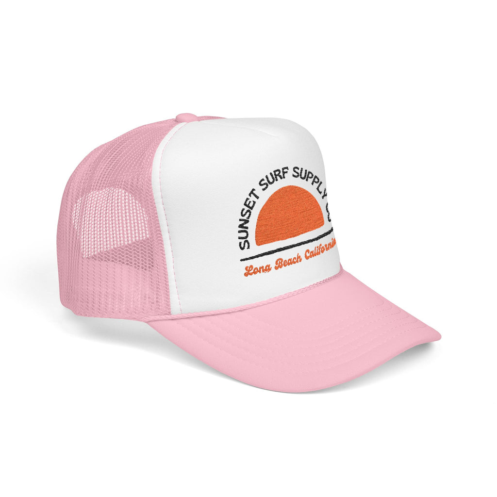 Foam Sunset Long Beach Trucker Hat