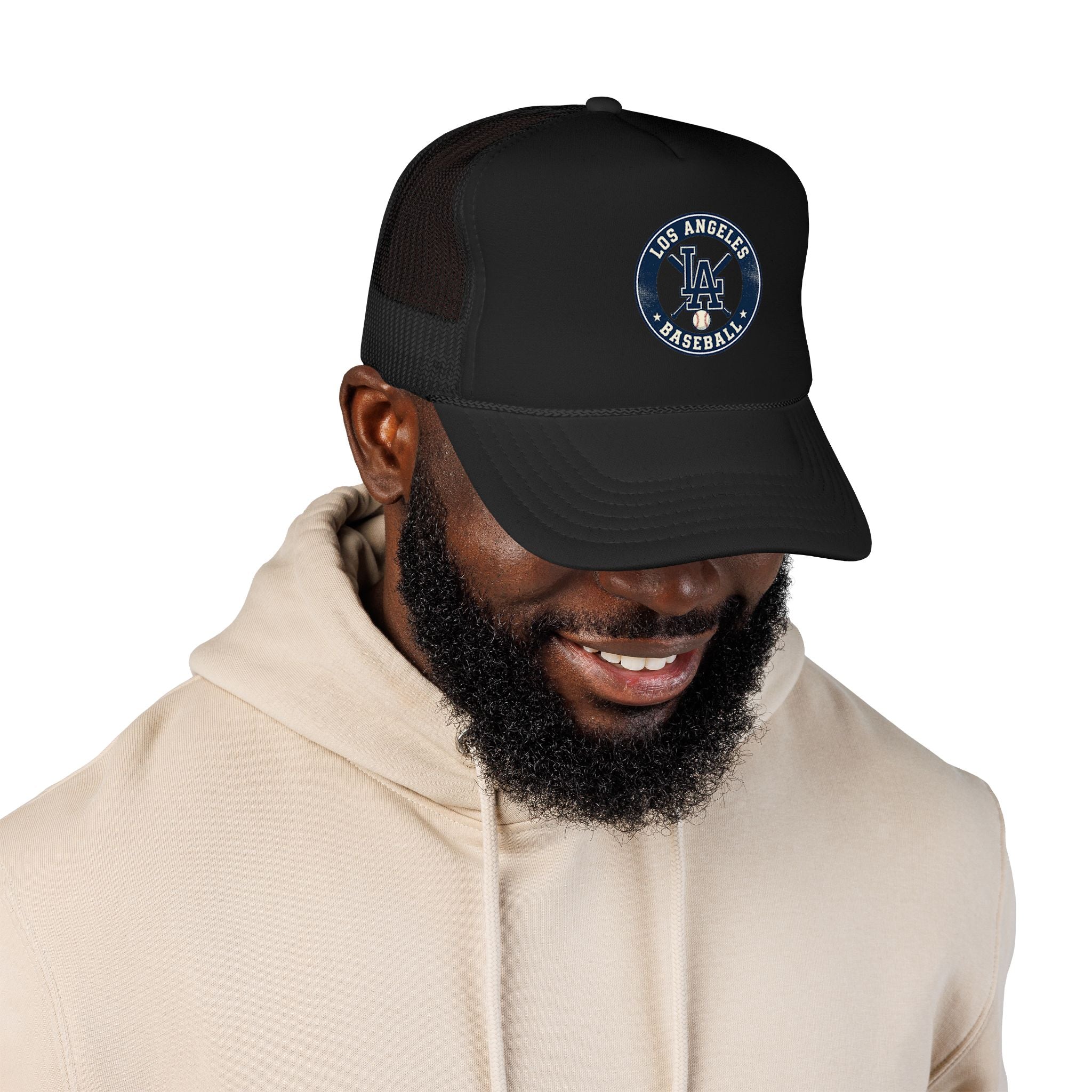 Los Angeles Baseball Foam Trucker Hat – Vintage LA Logo Cap
