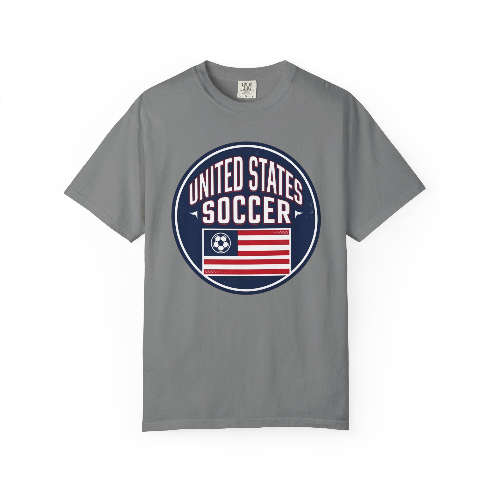 United States Soccer Circle Logo Tee — USA 10 Back Number T‑Shirt