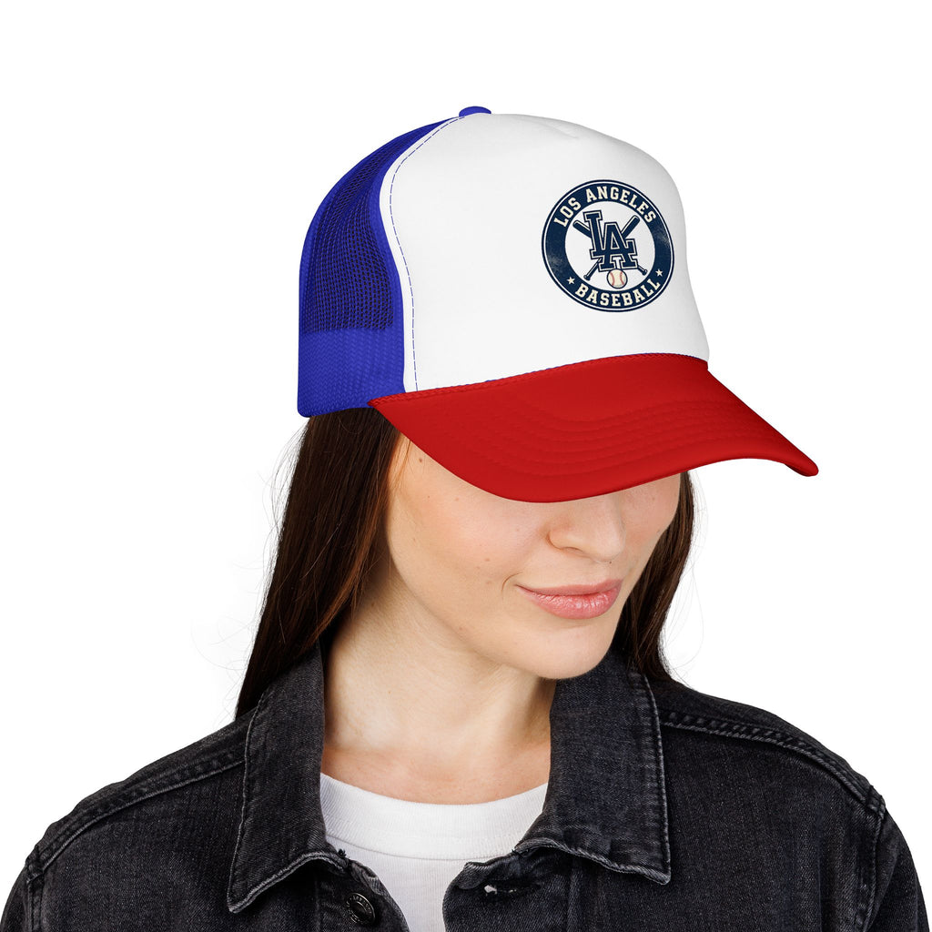 Los Angeles Baseball Foam Trucker Hat – Vintage LA Logo Cap