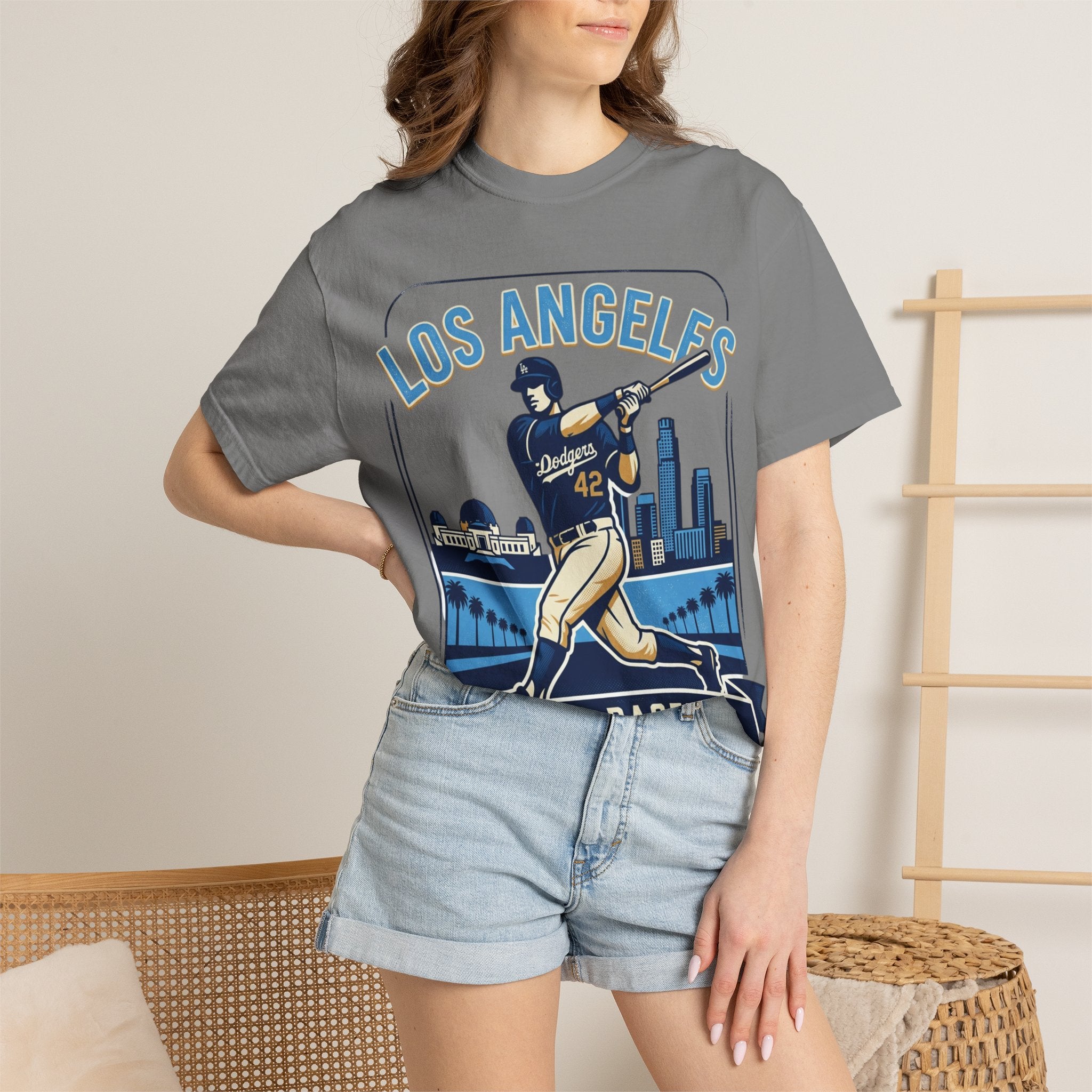 Los Angeles Dodger Baseball Player Graphic T-Shirt