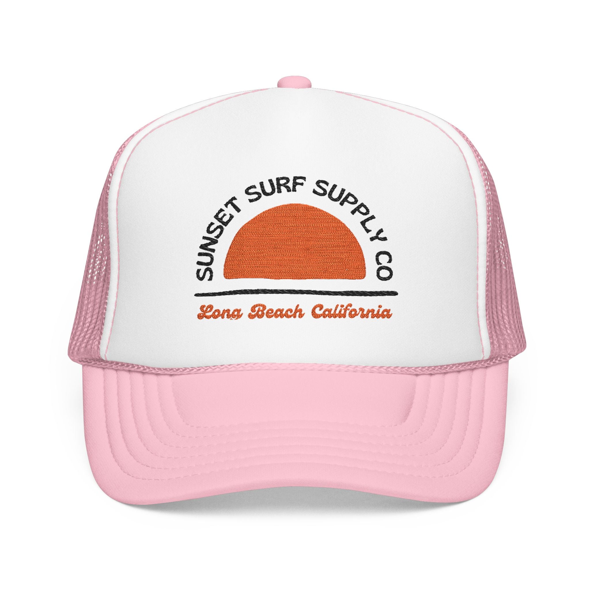 Foam Sunset Long Beach Trucker Hat