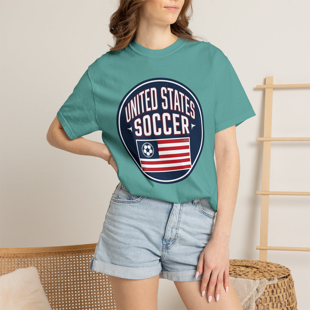 United States Soccer Circle Logo Tee — USA 10 Back Number T‑Shirt