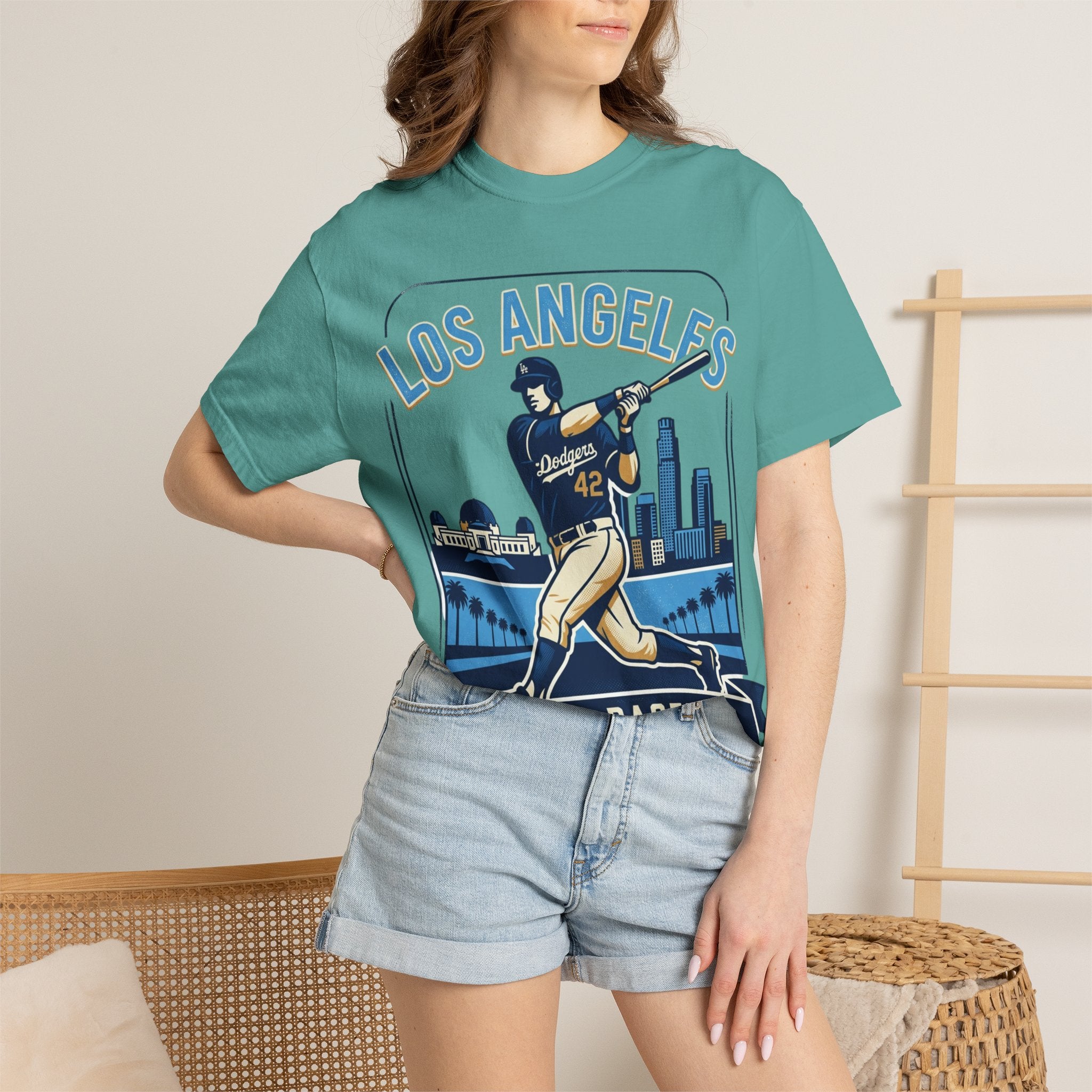 Los Angeles Dodger Baseball Player Graphic T-Shirt