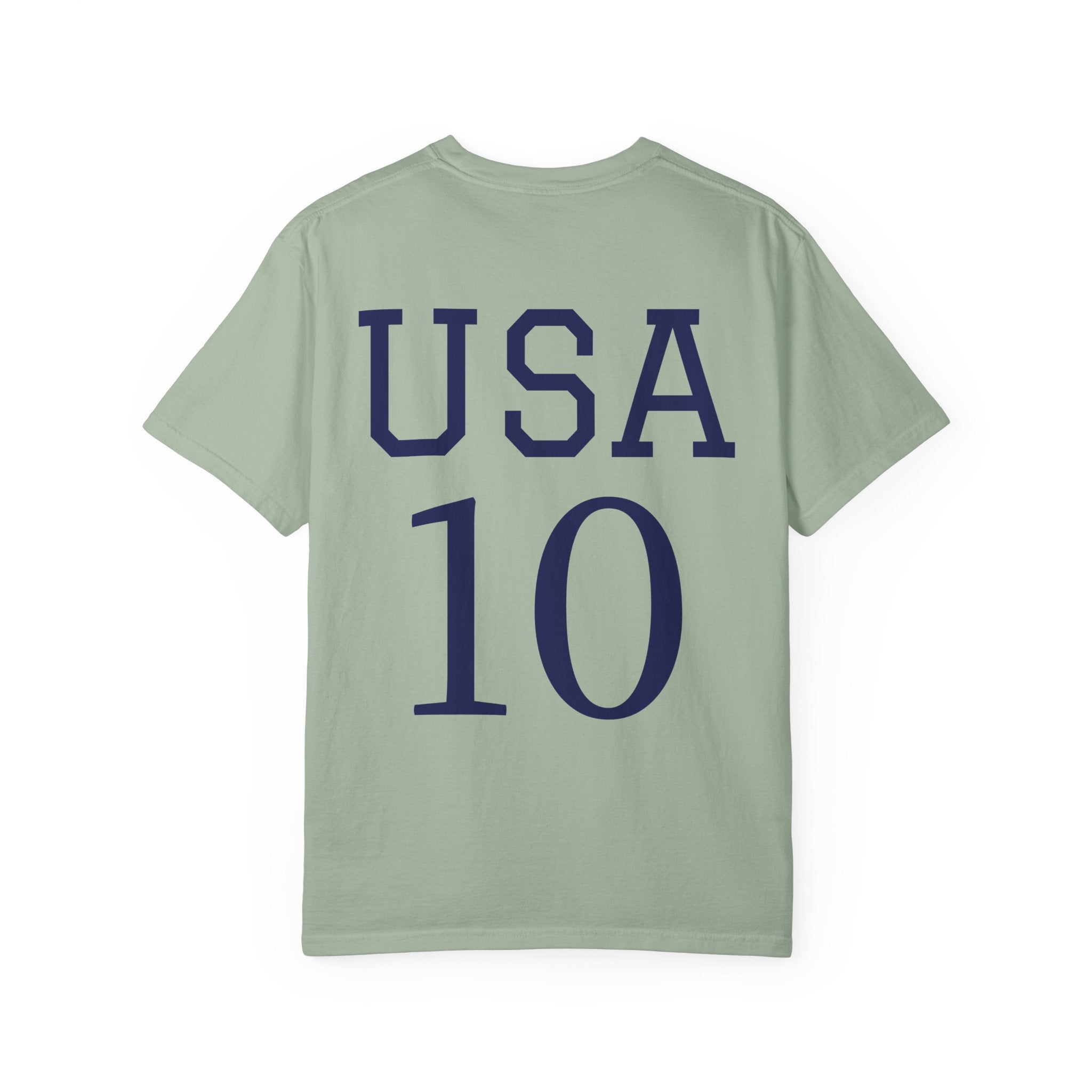 United States Soccer Circle Logo Tee — USA 10 Back Number T‑Shirt