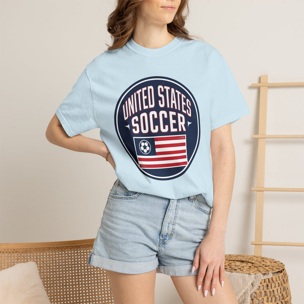 United States Soccer Circle Logo Tee — USA 10 Back Number T‑Shirt