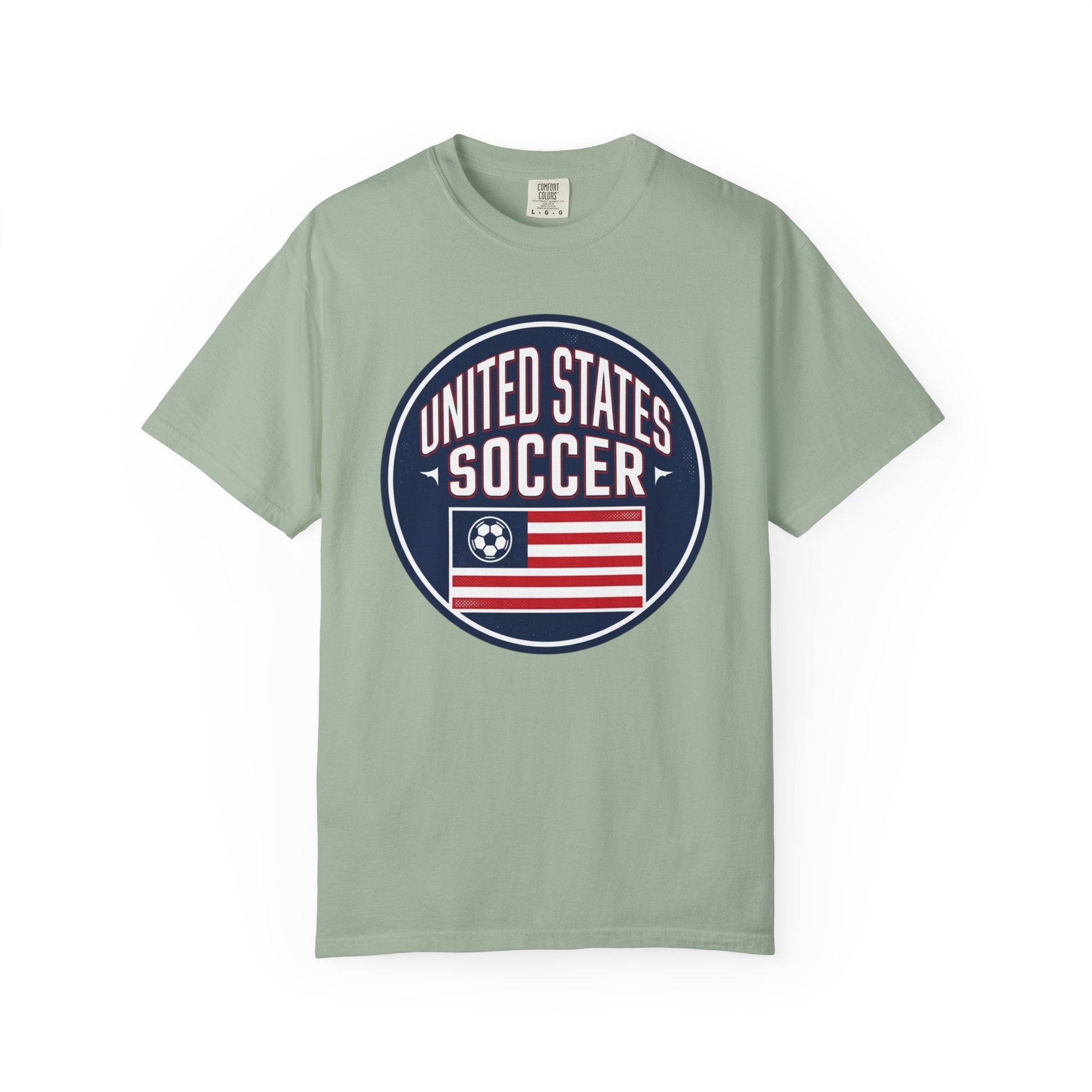 United States Soccer Circle Logo Tee — USA 10 Back Number T‑Shirt