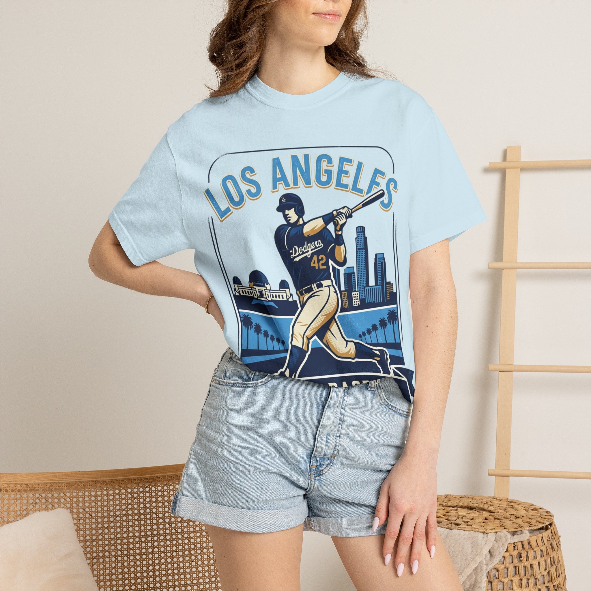 Los Angeles Dodger Baseball Player Graphic T-Shirt