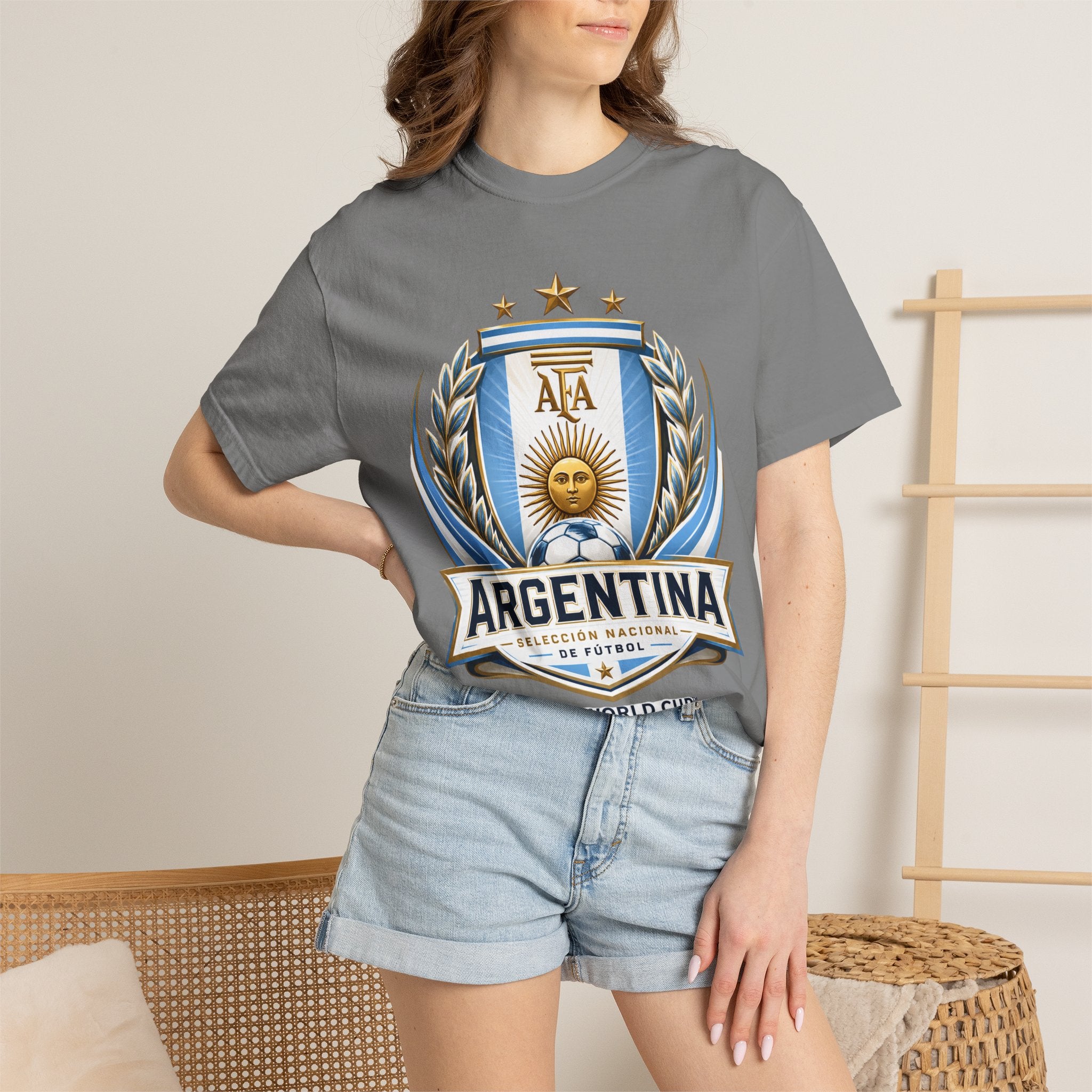 Unisex Argentina Futbol Garment-Dyed T-shirt